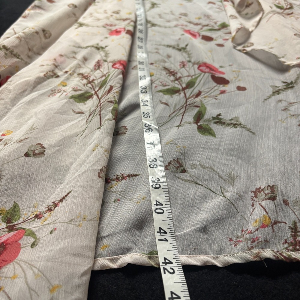 Bobeau Floral Print Kimono Cardigan Lightweight Duster Women' M - Picture 6 of 7